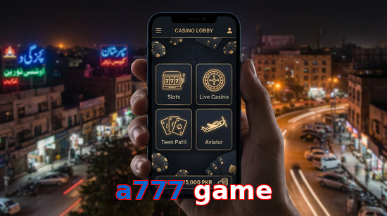 Main screen of A777 Game app page for PK players